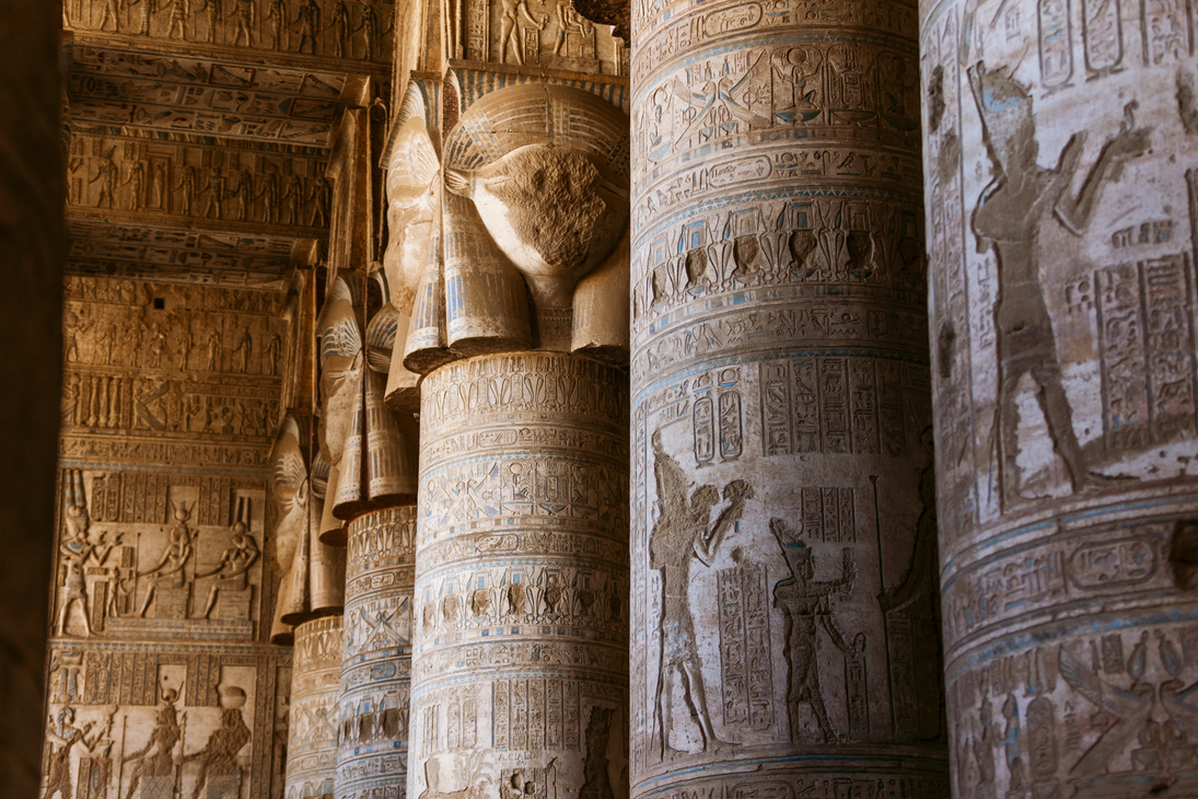 Hathor temple in Dendera, Egypt